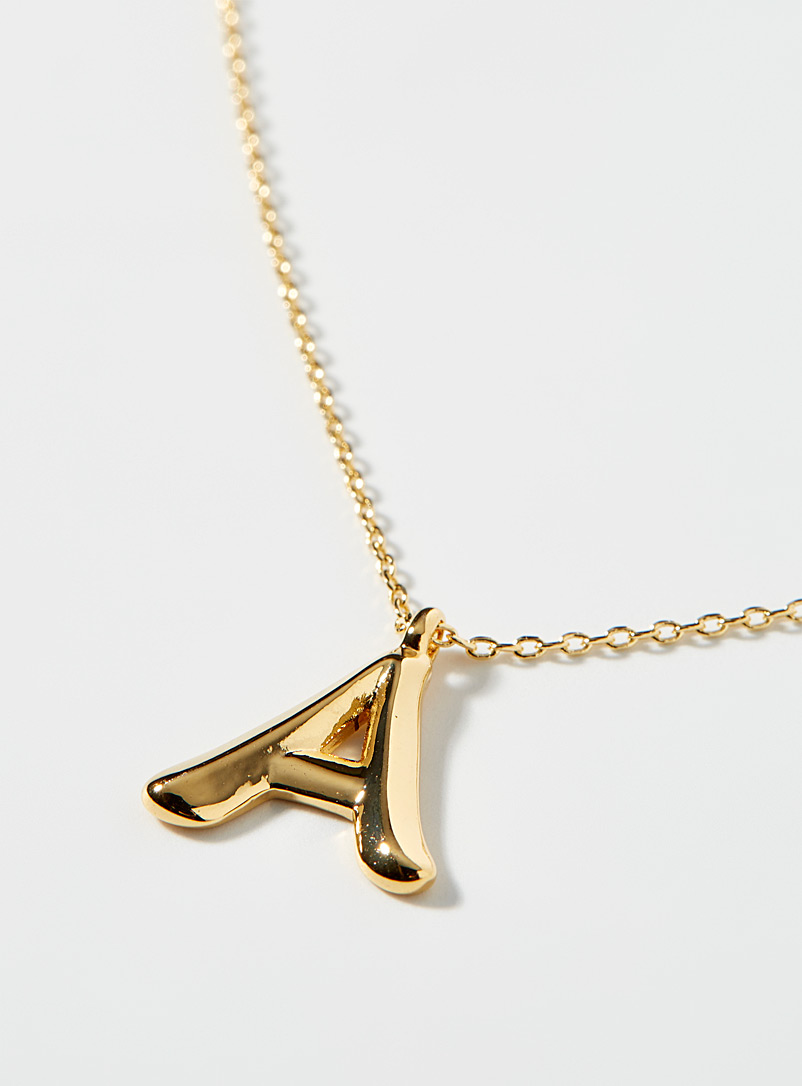 Golden letter necklace product image 3