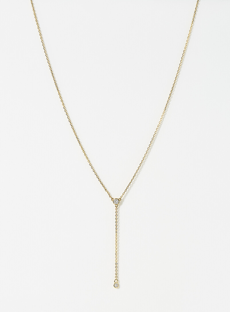 Round Stone Lariat Chain