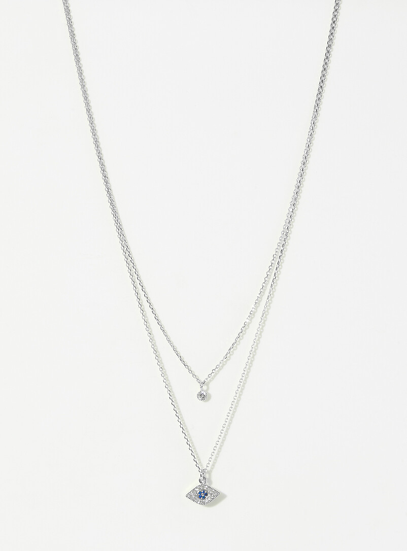 Evil eye double-row chain product image (primary)