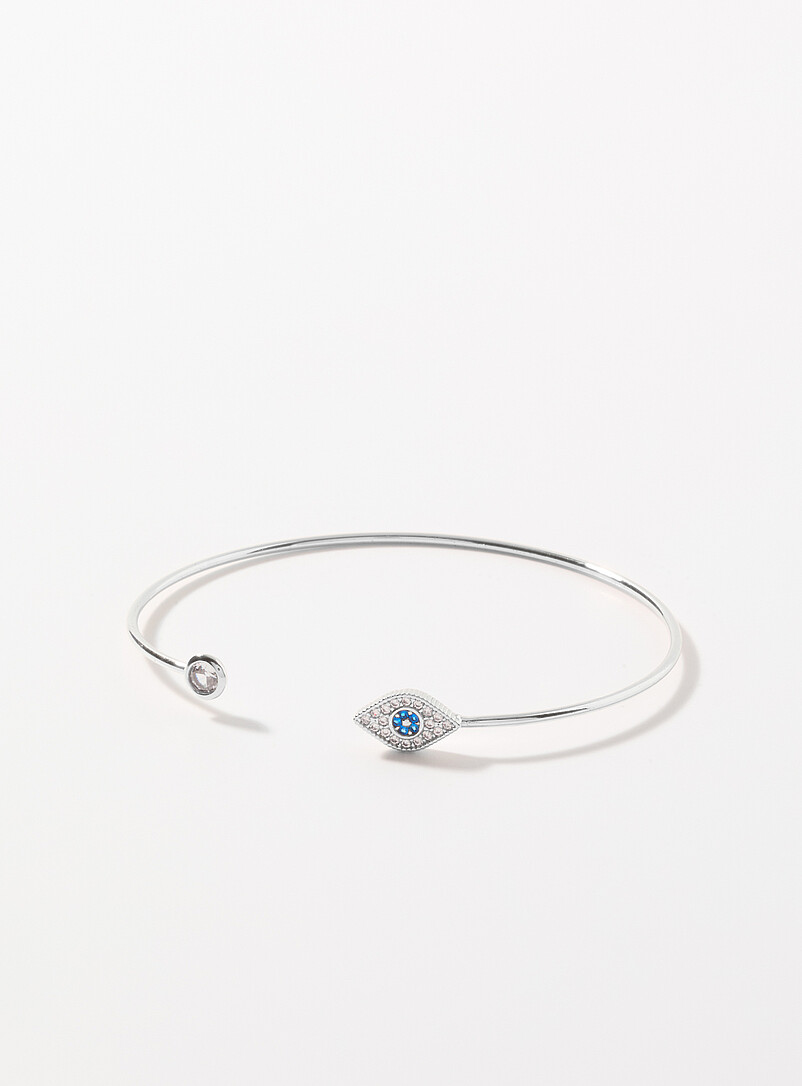 Evil eye open bangle product image (primary)