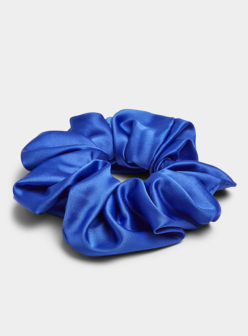 Simons Sapphire Blue Satiny XL scrunchie for women