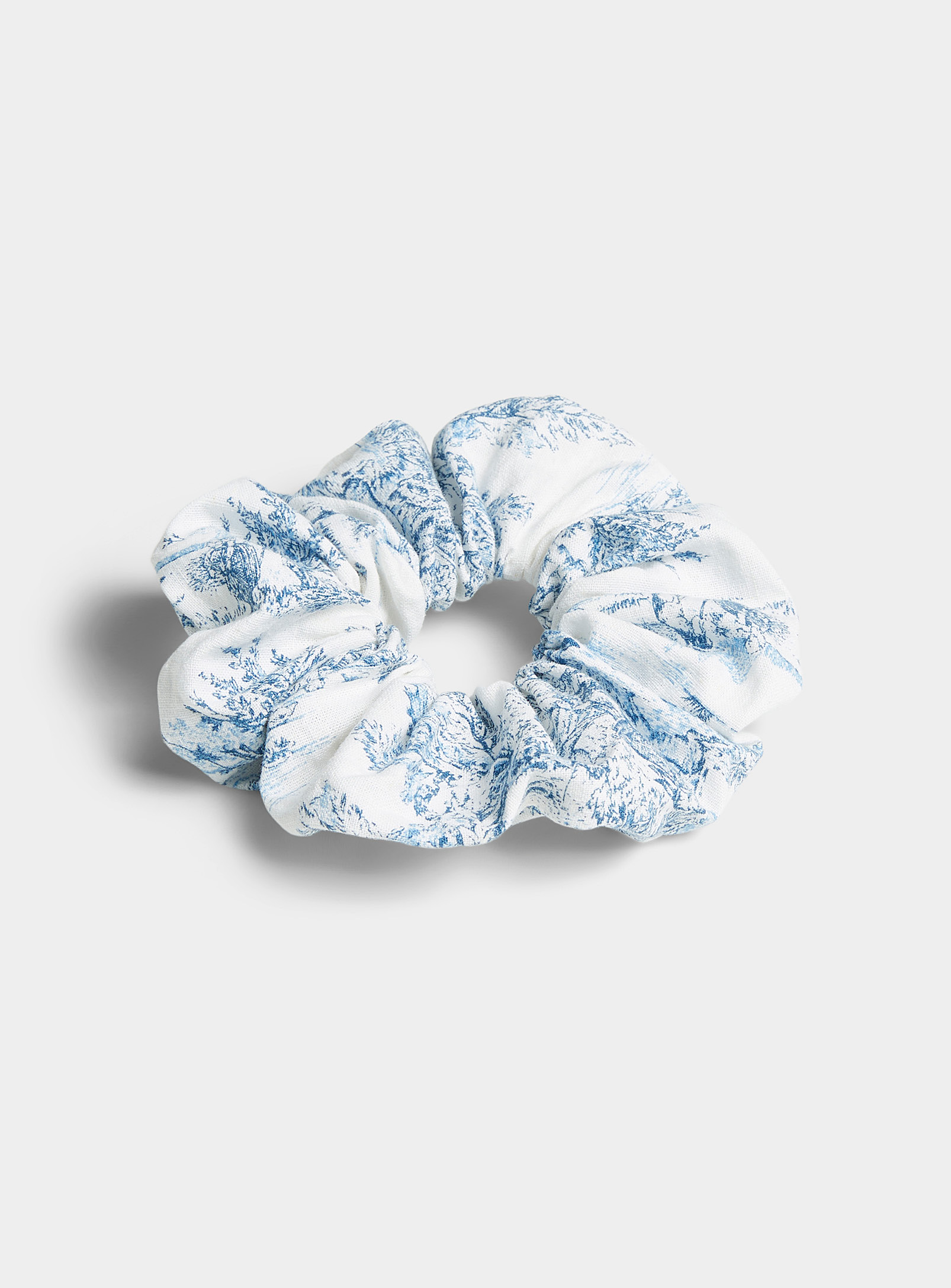 Simons - Women's Toile de Jouy cotton-linen scrunchie