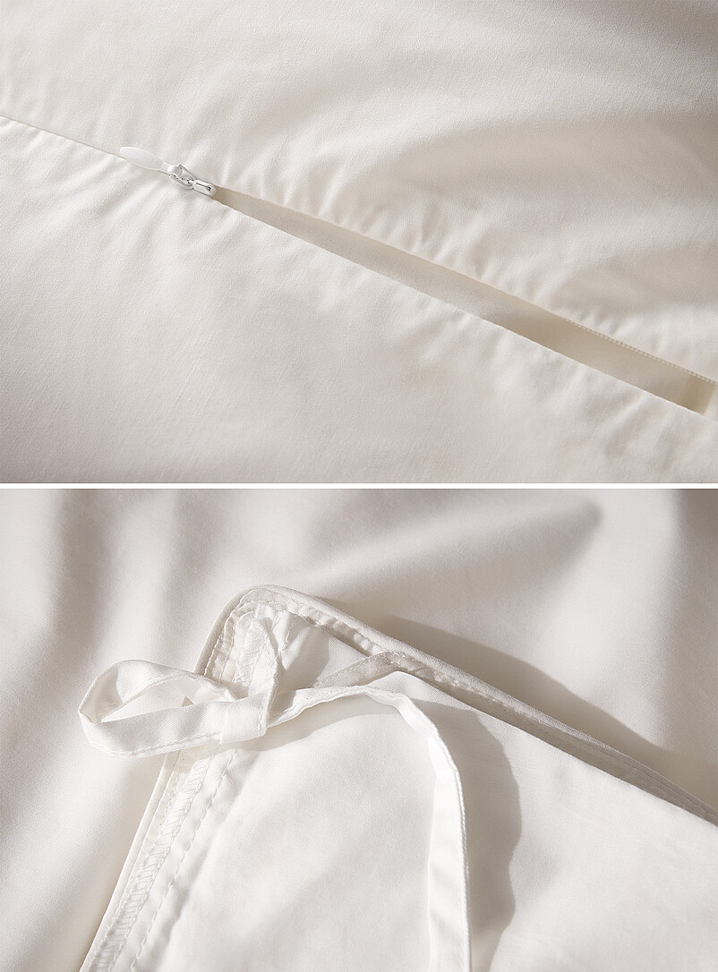 H&ocirc;tels Le Germain White Egyptian cotton and bamboo rayon duvet cover set 330-thread-count