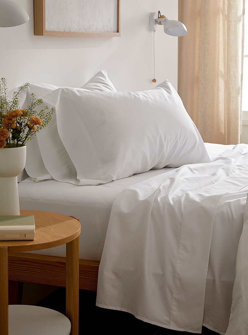 Hôtels Le Germain White Egyptian cotton and bamboo rayon 330-thread-count sheet set