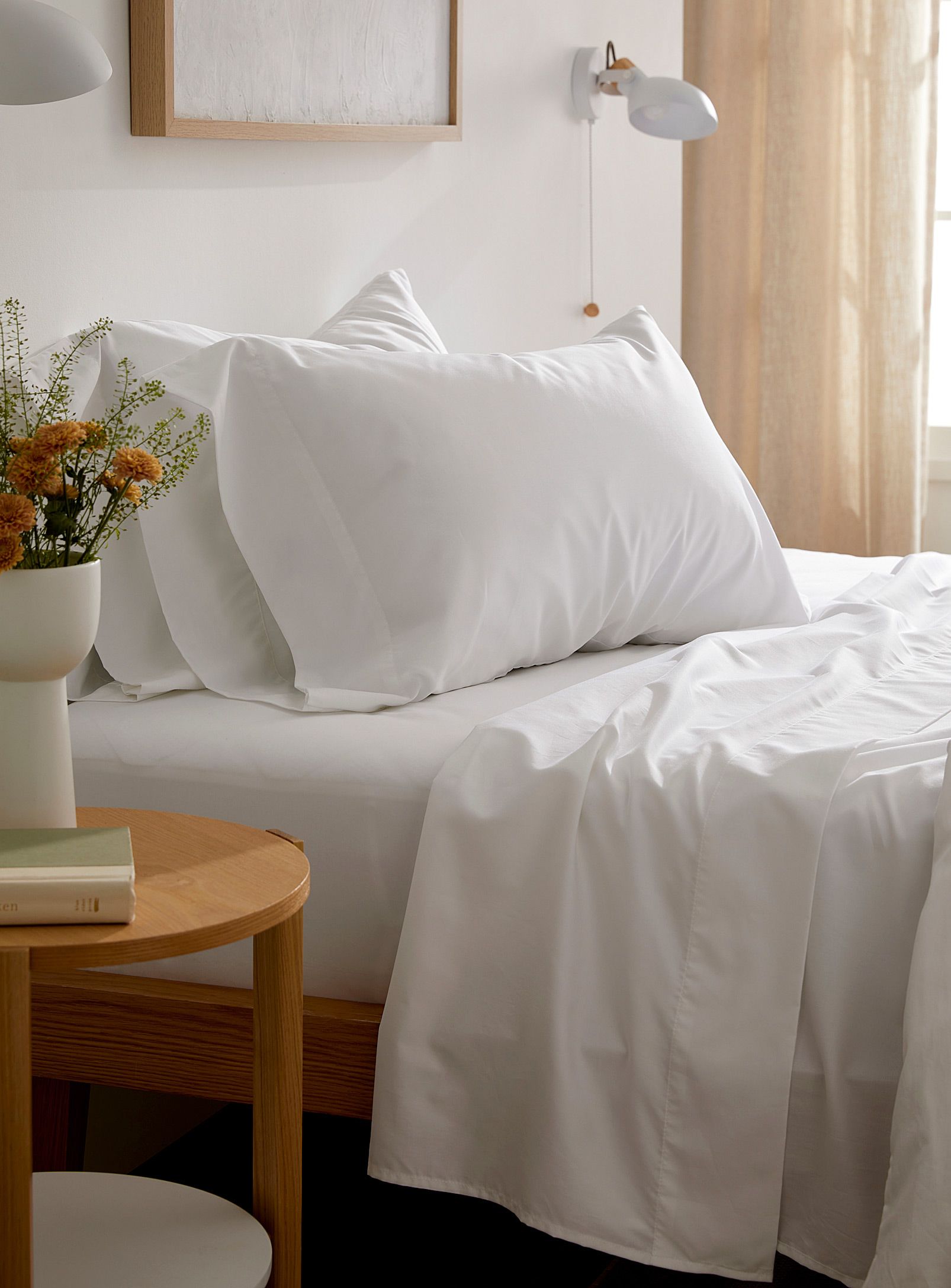 Hôtels Le Germain Egyptian Cotton And Bamboo Rayon 330-thread-count Sheet Set In White