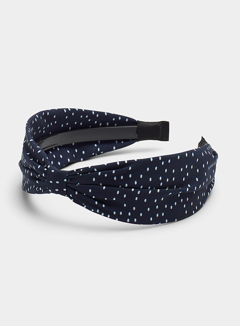 Simons Patterned Blue Dotted headband for women