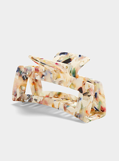 Geo flecked oversized clip