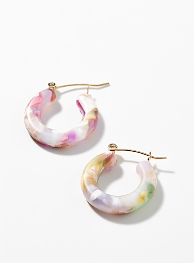 Geo flecked earrings