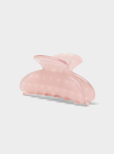 Polka dot half-moon clip