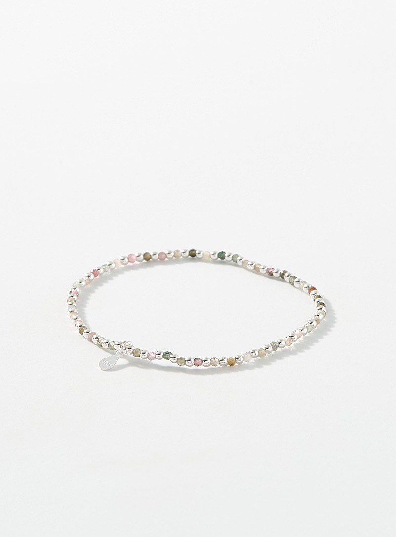 Simons Silver Natural-bead bracelet for women