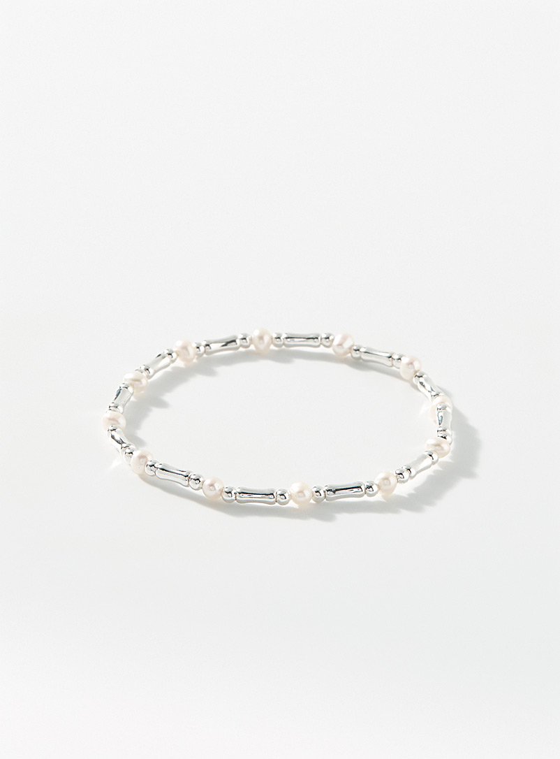 Bracciale In Argento Con Perle Modello N°3. Nuovo Con Etichette, Spedito Subito Dalla Francia! - Foto 2