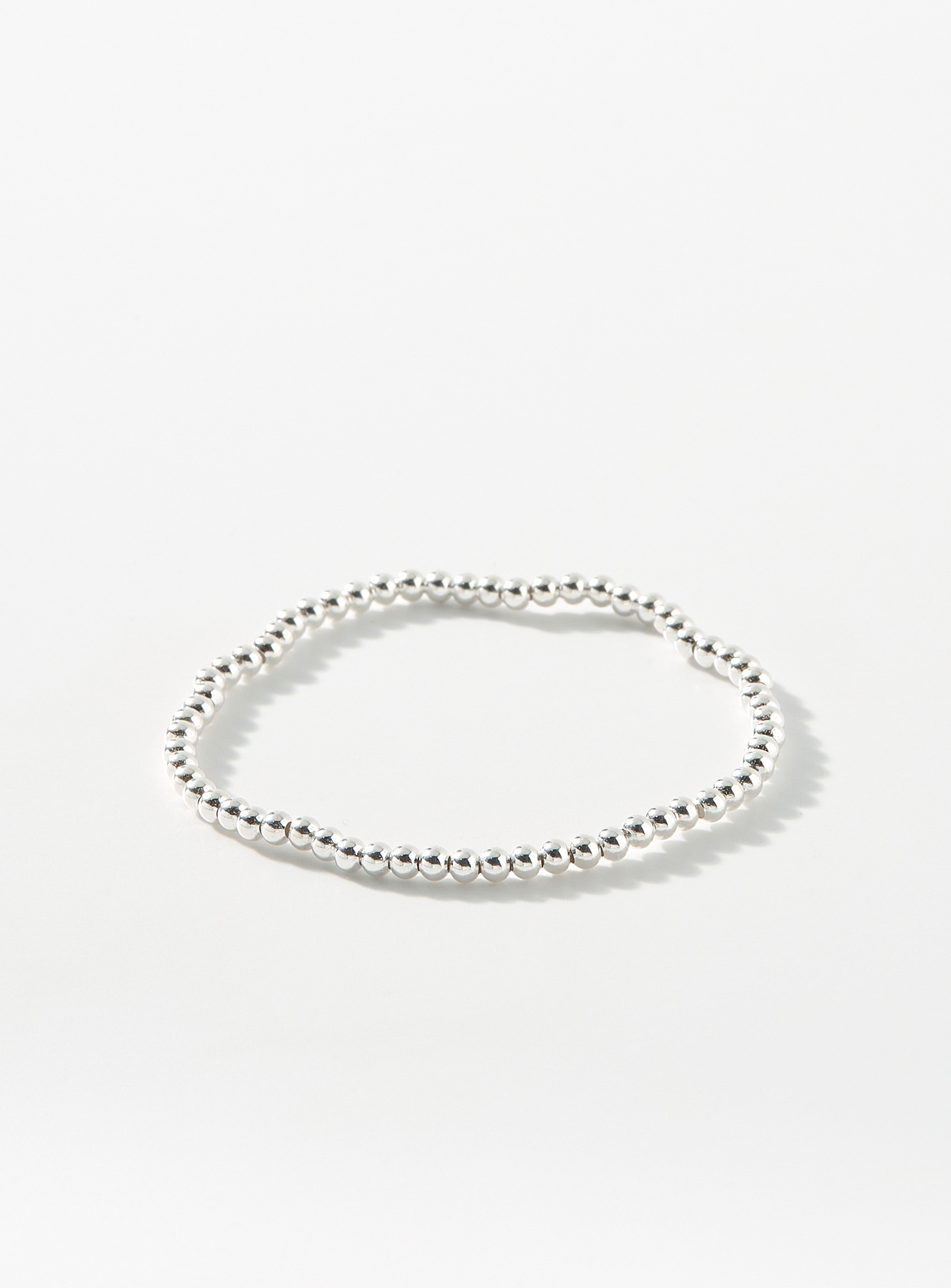 Simons - Women's Metallic-bead silver bracelet