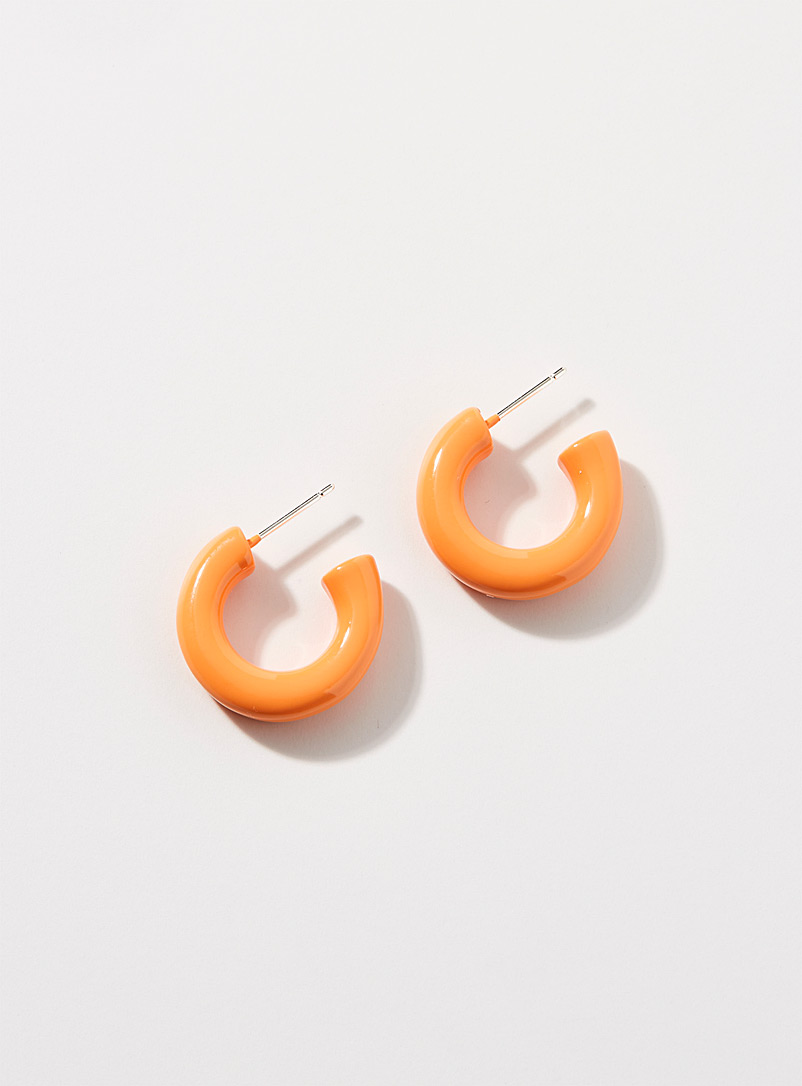 Simons Orange Pop hoops for women
