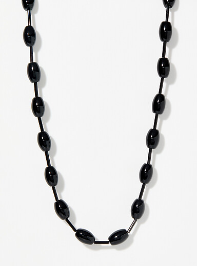 Le collier onyx ovales
