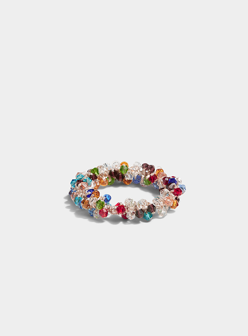 Faceted stone hair tie product image (primary)