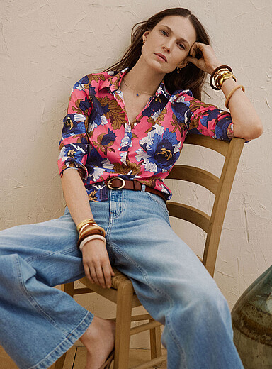 La chemise en fleurs <b>Faite d'un tissu Liberty Fabric</b>