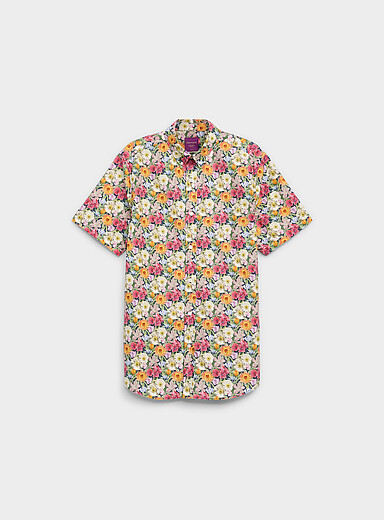Illustrated floral shirt Comfort fit <b>Made with Liberty Fabric</b>