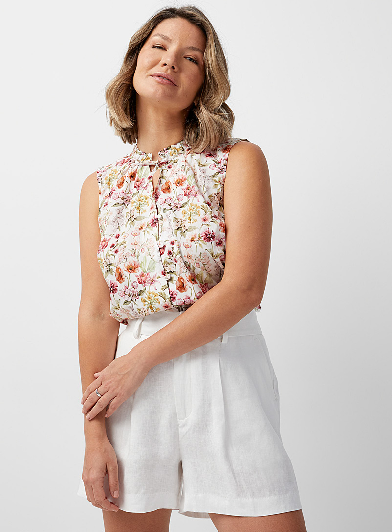 Enchanted garden sleeveless blouse Made 