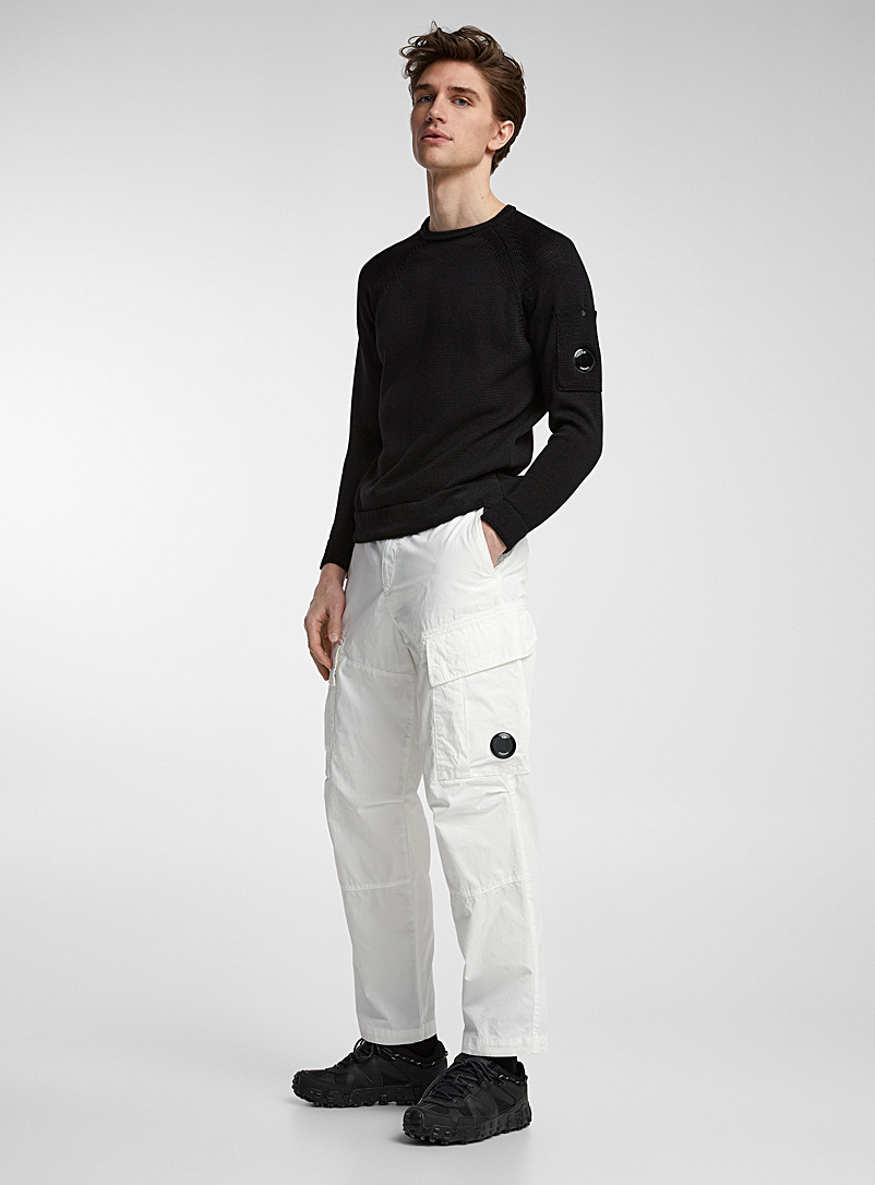 C.P. Company: Le pantalon cargo Microreps Blanc pour homme