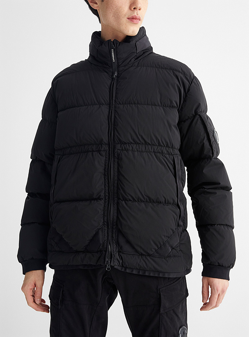 C.P. Company Black Down quilted jacket for men