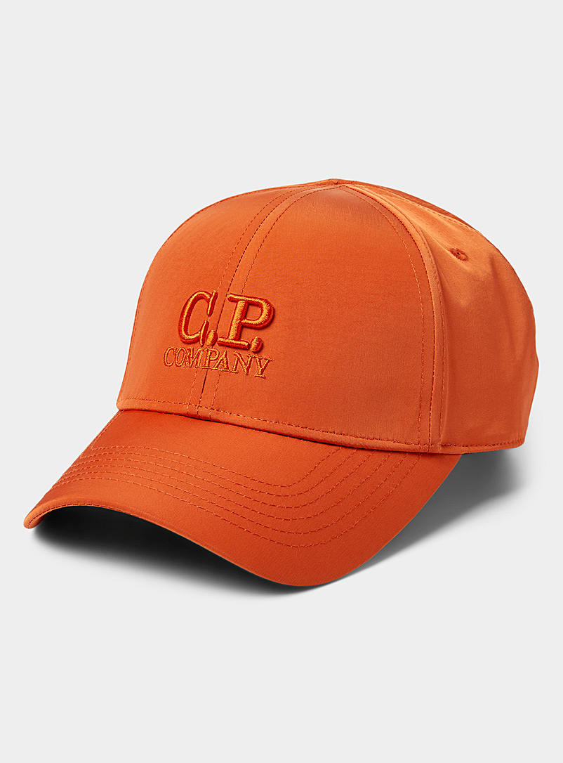 C.P. Company Orange Embossed logo cap for men
