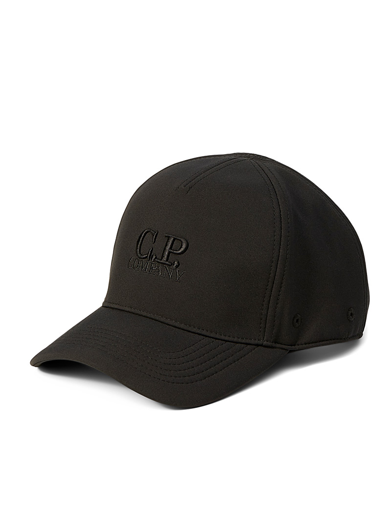 C.P. Company Black Embroidered logo signature cap for men