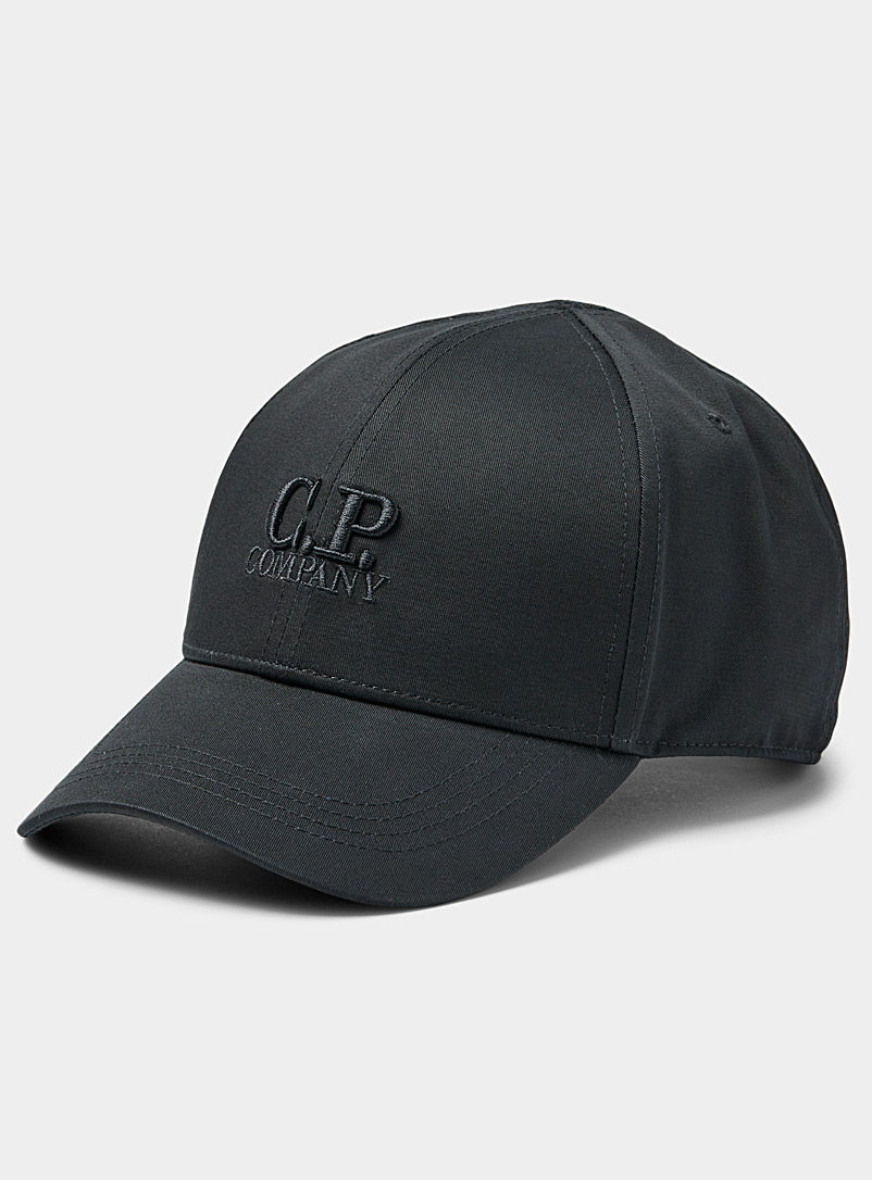 C.P. Company Black Embroidered logo cotton cap for men