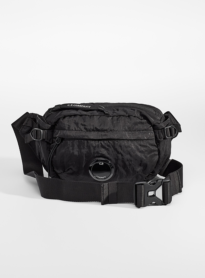 C.P. Company Black Monocle nylon cross-body bag for men