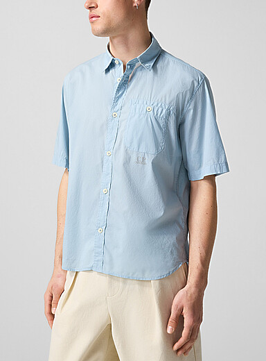 C.P. Company Blue Lightweight poplin shirt for men