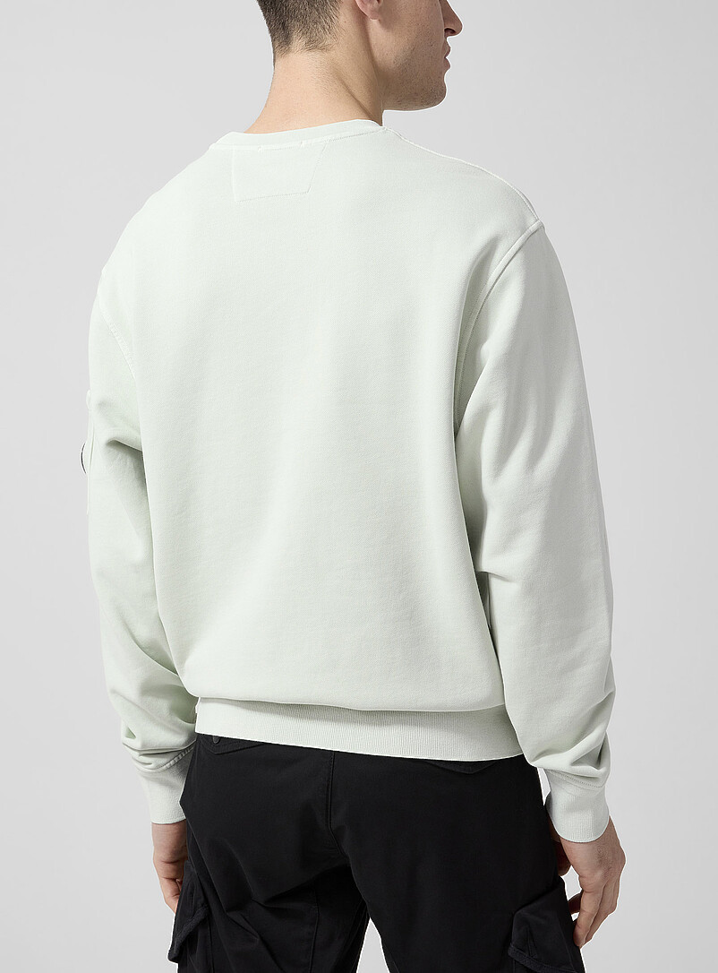 C.P. Company Baby Blue Signature lens crew-neck sweater for men