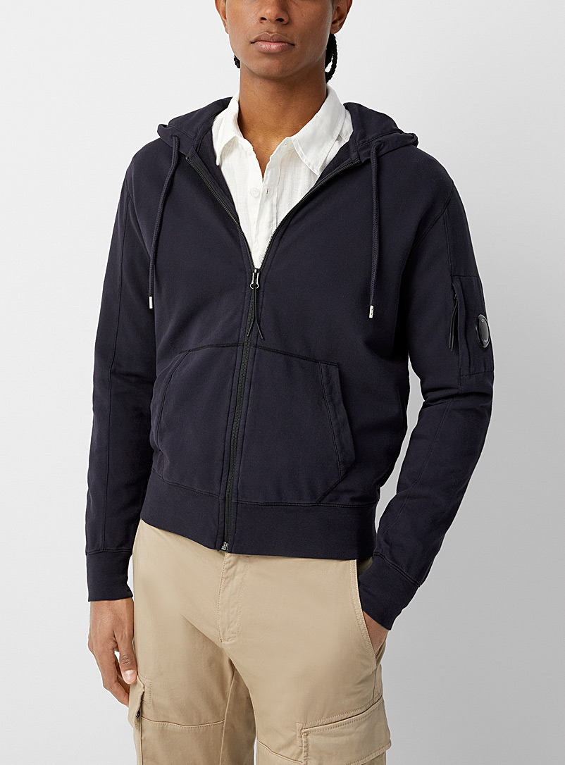 C.P. Company Marine Blue Terry back hoodie for men