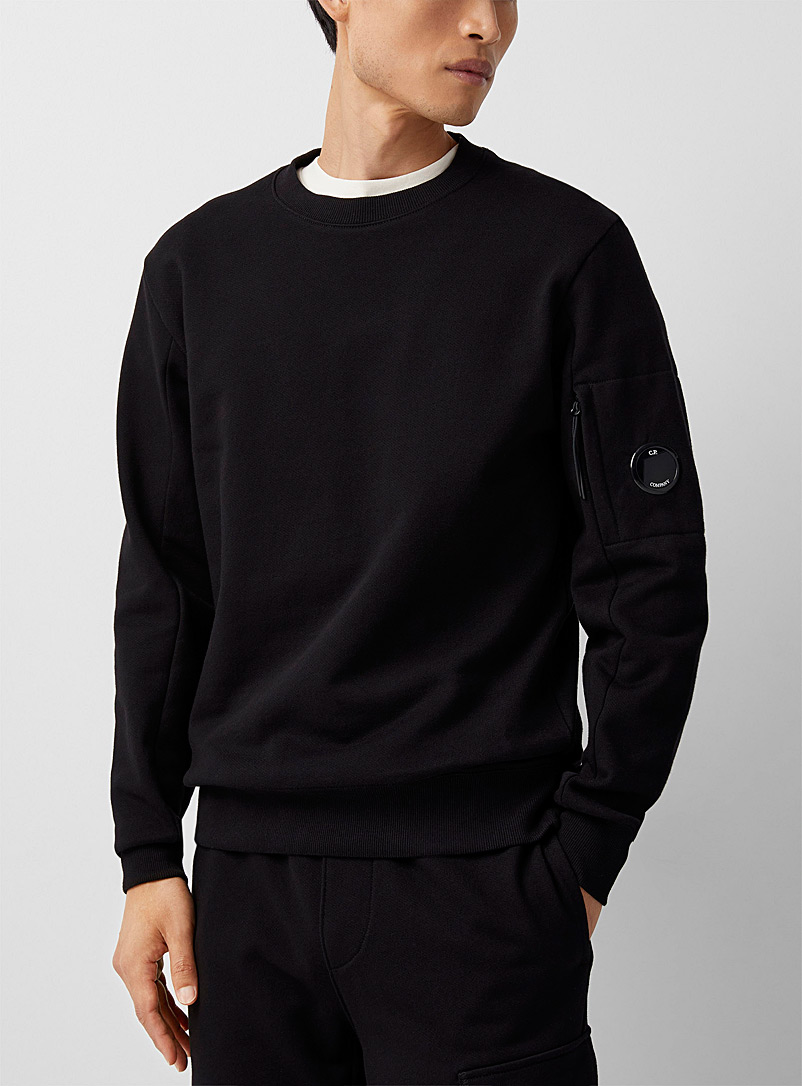 C.P. Company Black Diagonal fleece sweatshirt for men