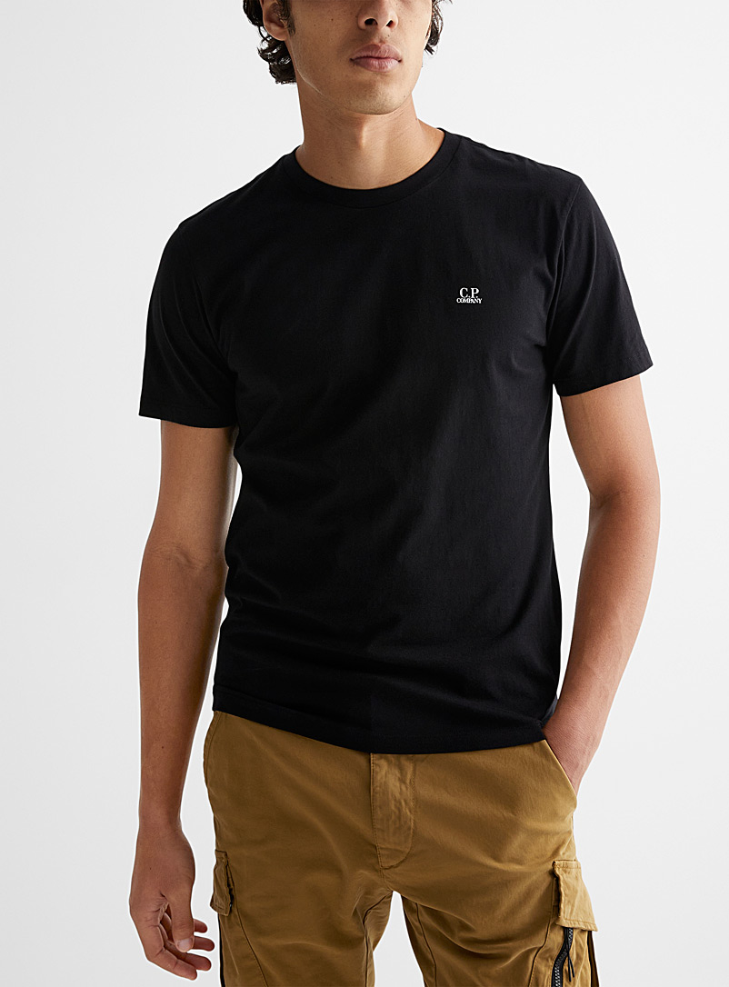 C.P. Company Black Accent micrologo black T-shirt for men