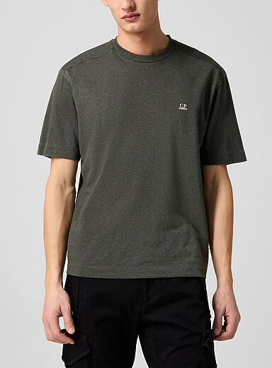 C.P. Company Green Raw yoke mini-logo T-shirt for men