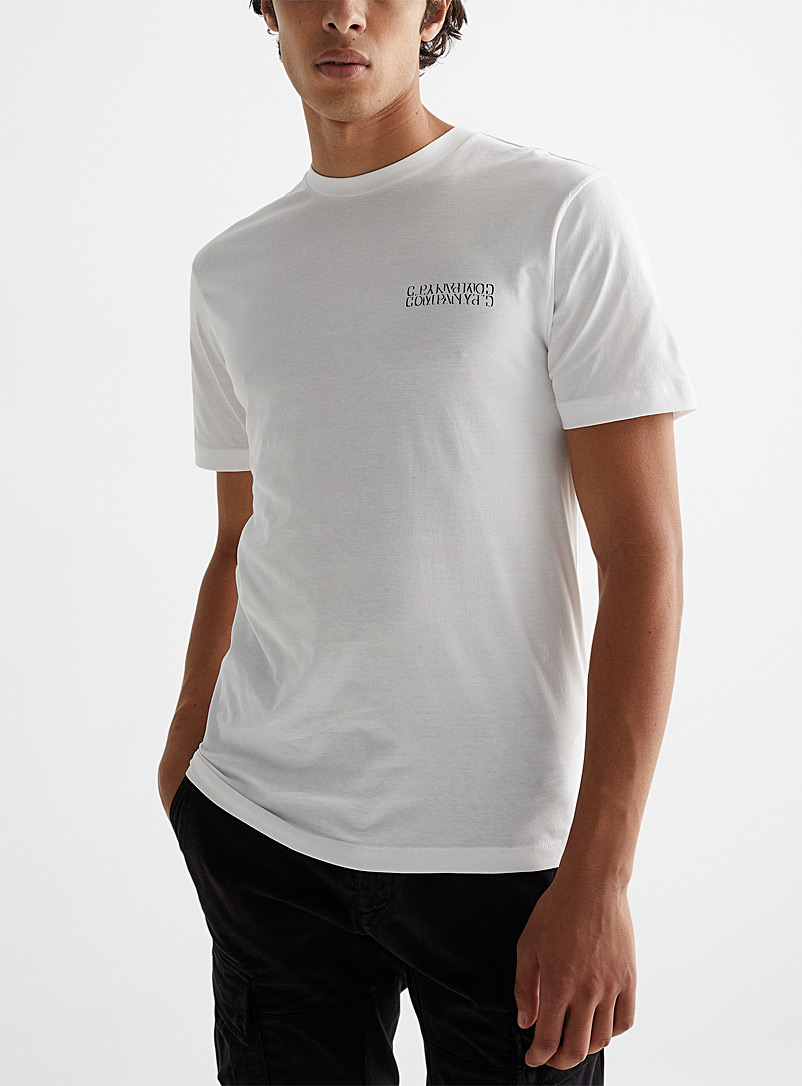 C.P. Company White Mirror logos t-shirt for men