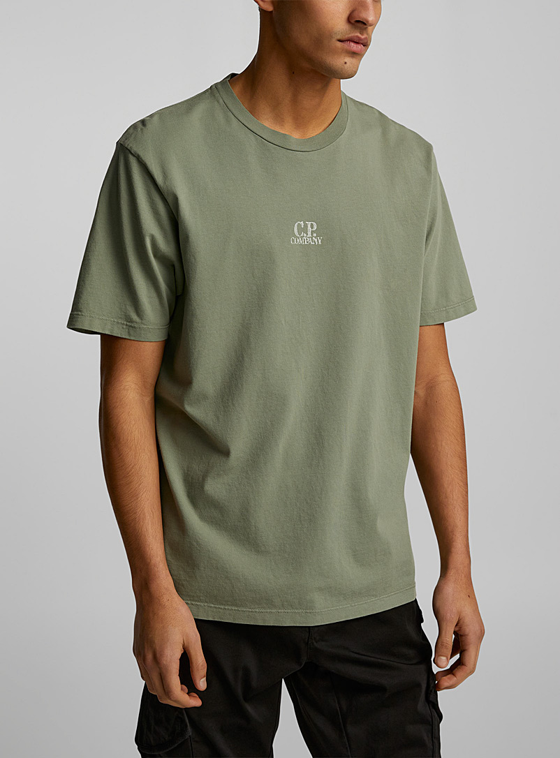 C.P. Company Green Stamped cards signature T-shirt for men