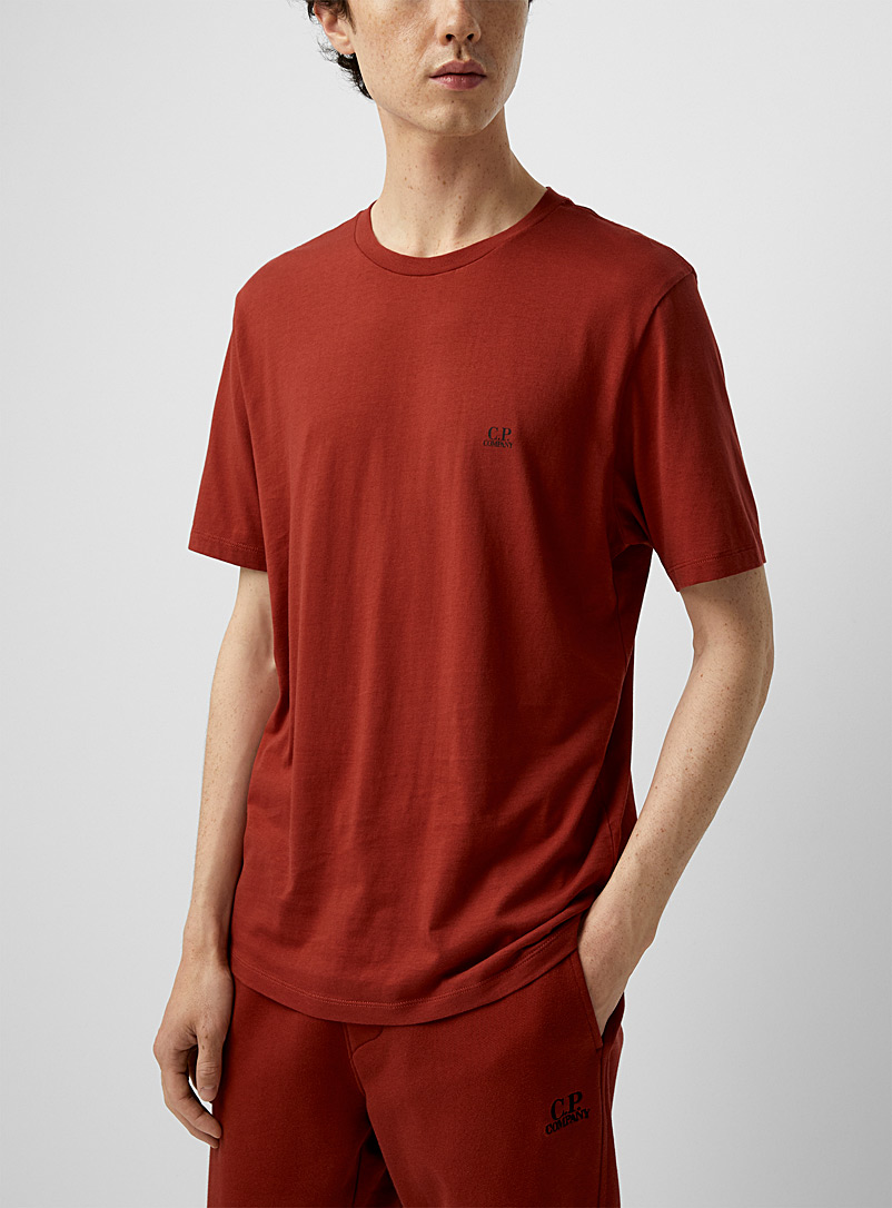 C.P. Company Red Accent mini-logo 30/1 jersey T-shirt for men