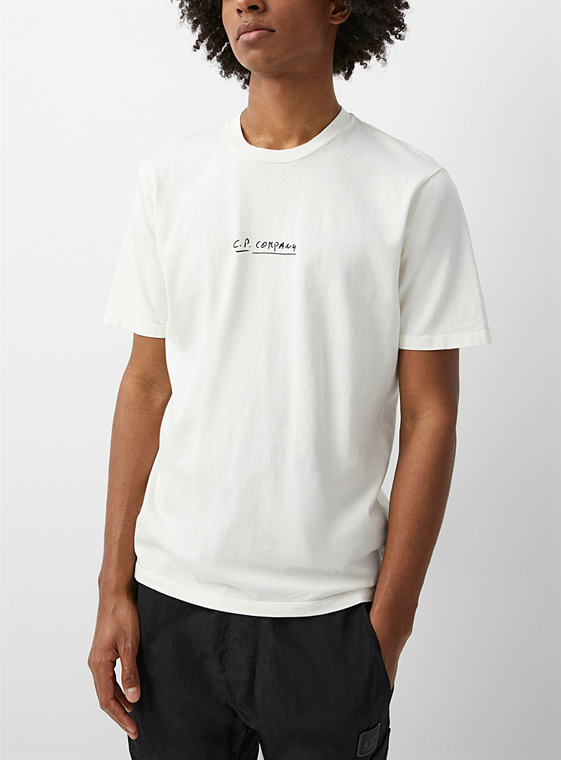 C.P. Company: Le t-shirt envolée illustrée Blanc pour homme