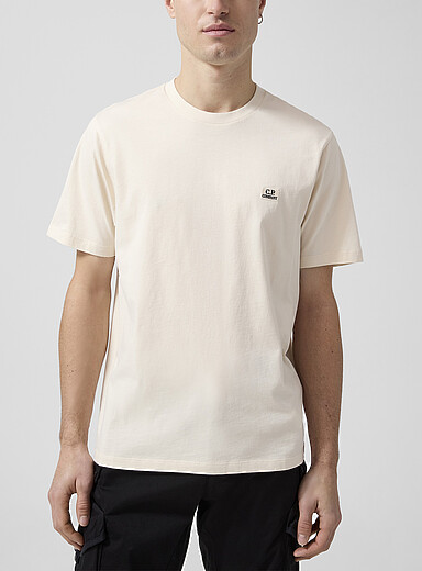 C.P. Company Off White Embroidered frame mini-logo T-shirt for men