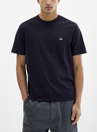 C.P. Company Off White Embroidered frame mini-logo T-shirt for men