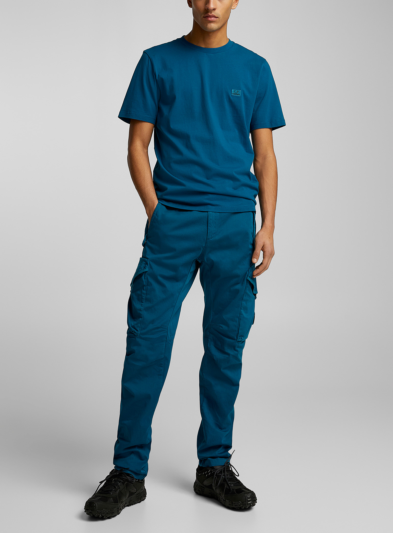 C.p. Company Stretch Sateen Cargo Pant In Blue