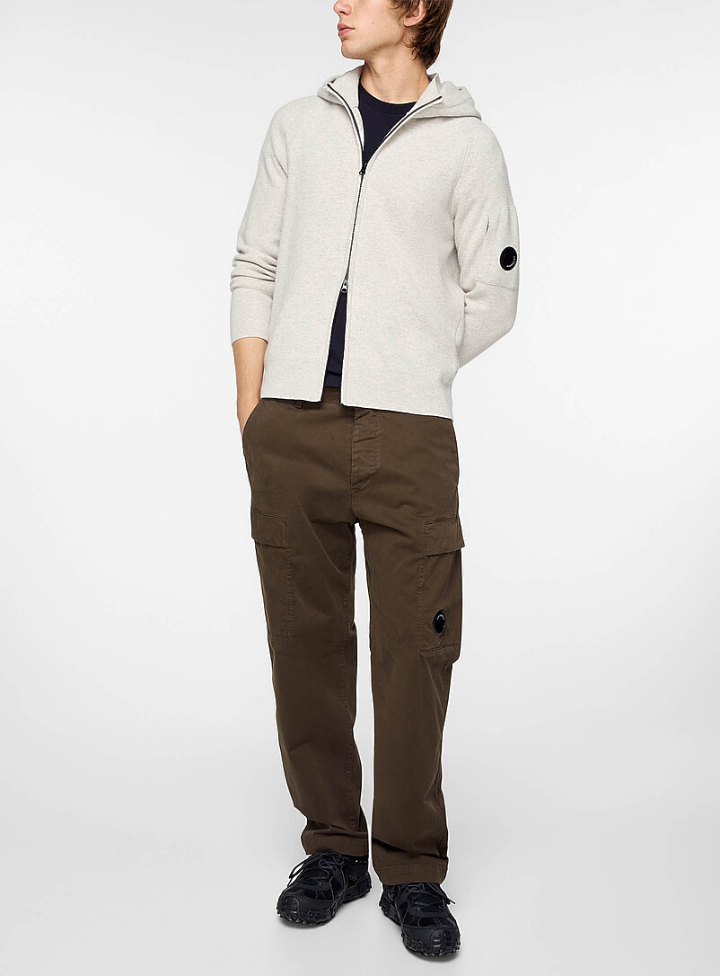 Stretch khaki cargo pant product image (primary)