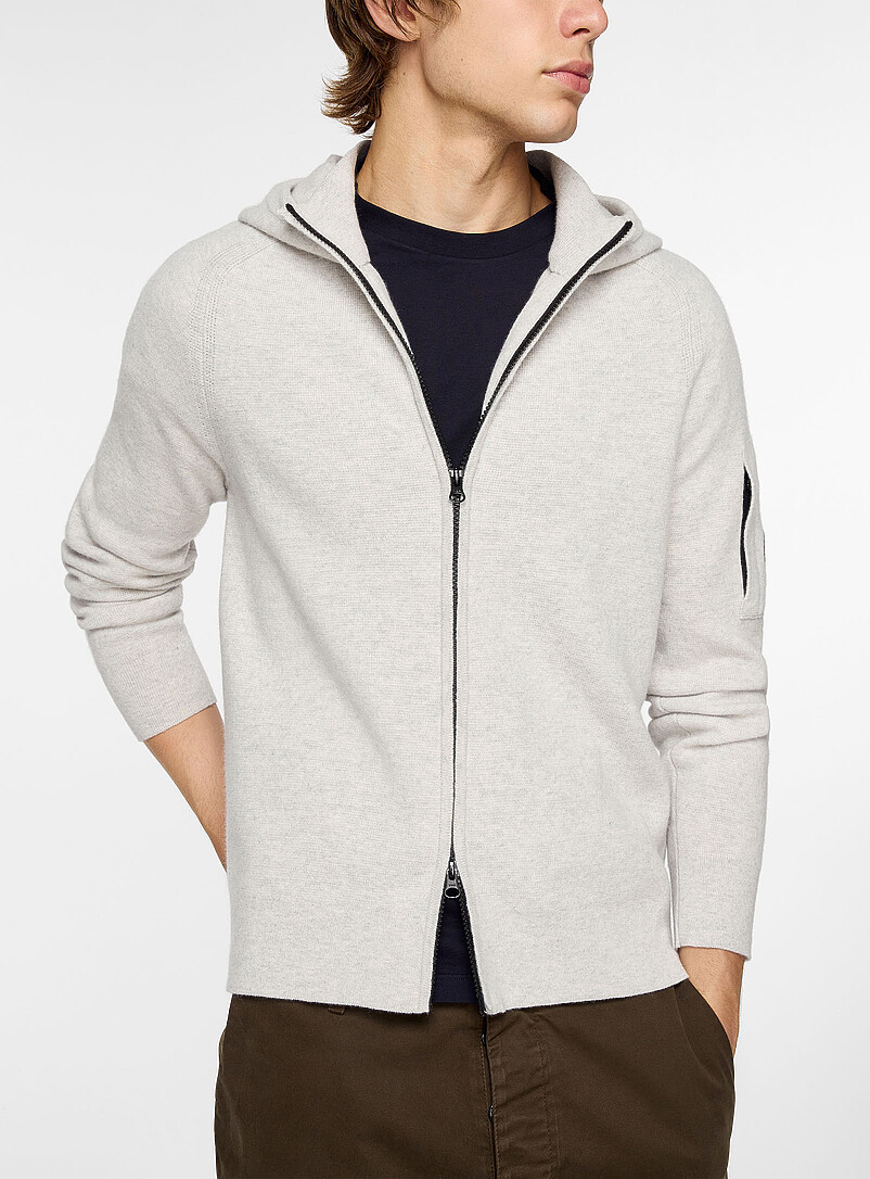 Lambswool zip-up jacket product image (primary)