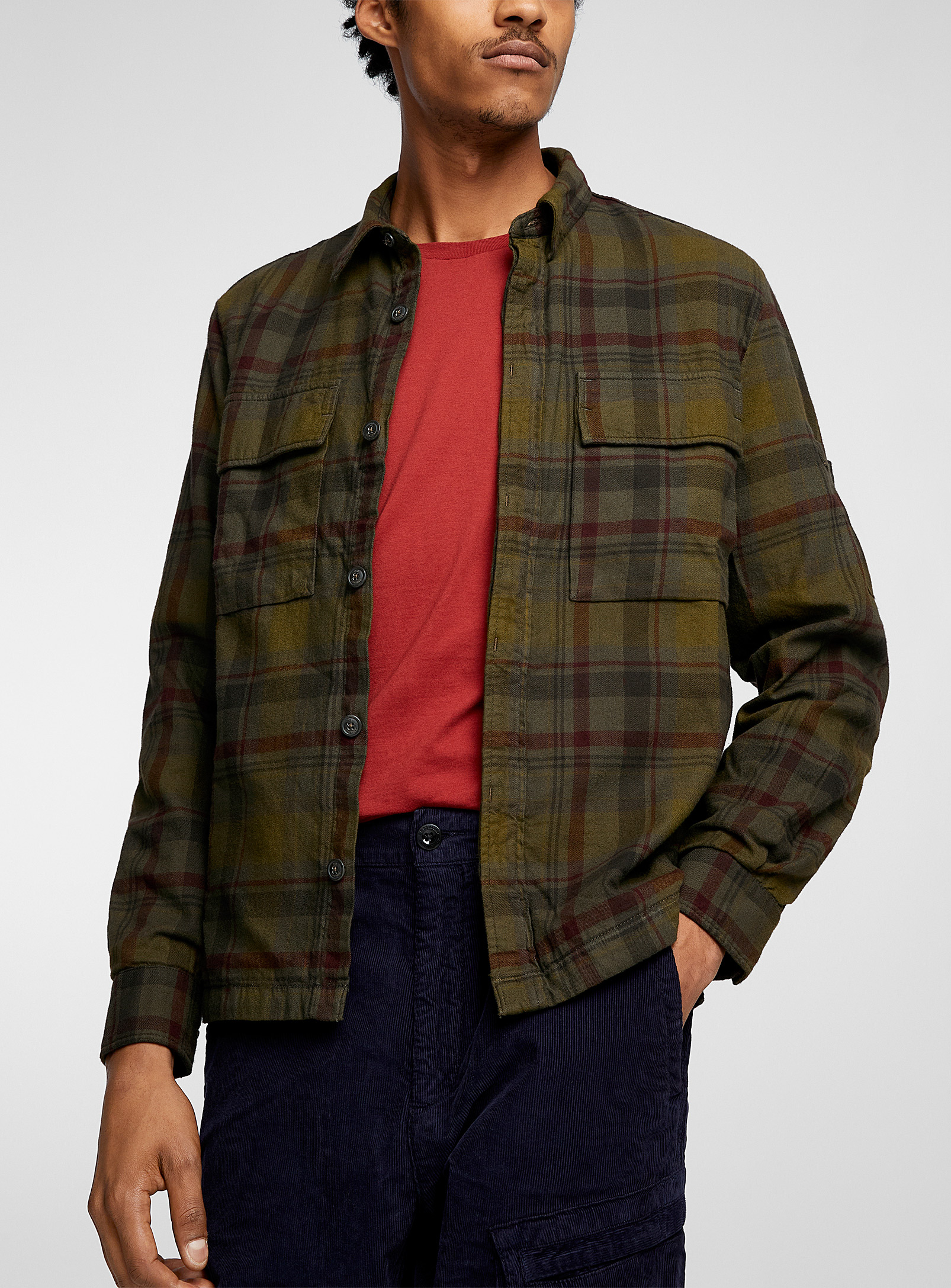 C.P. Company - Men's Patch pockets flannel tartan shirt