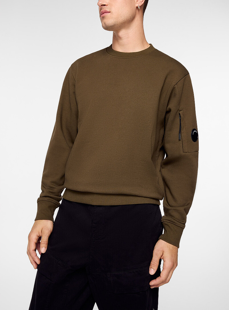 Signature lens olive sweatshirt product image (primary)
