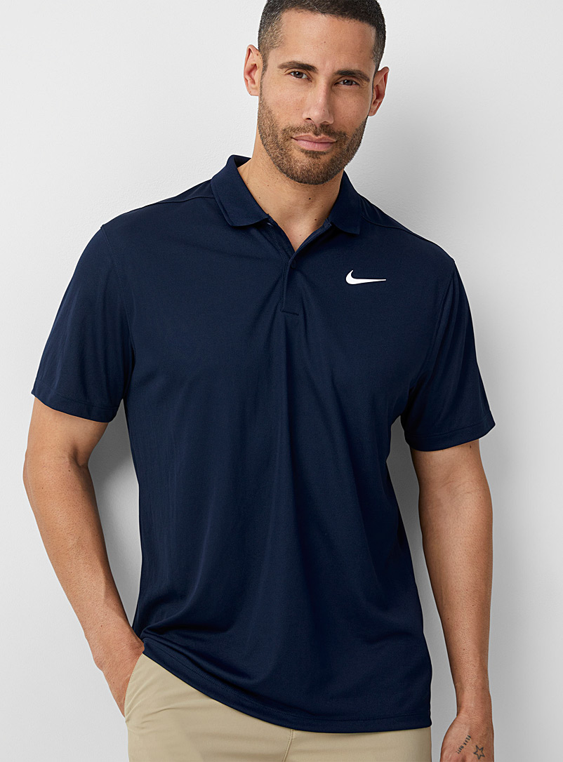 Nike Golf Marine Blue Victory solid fine piqué jersey polo for men