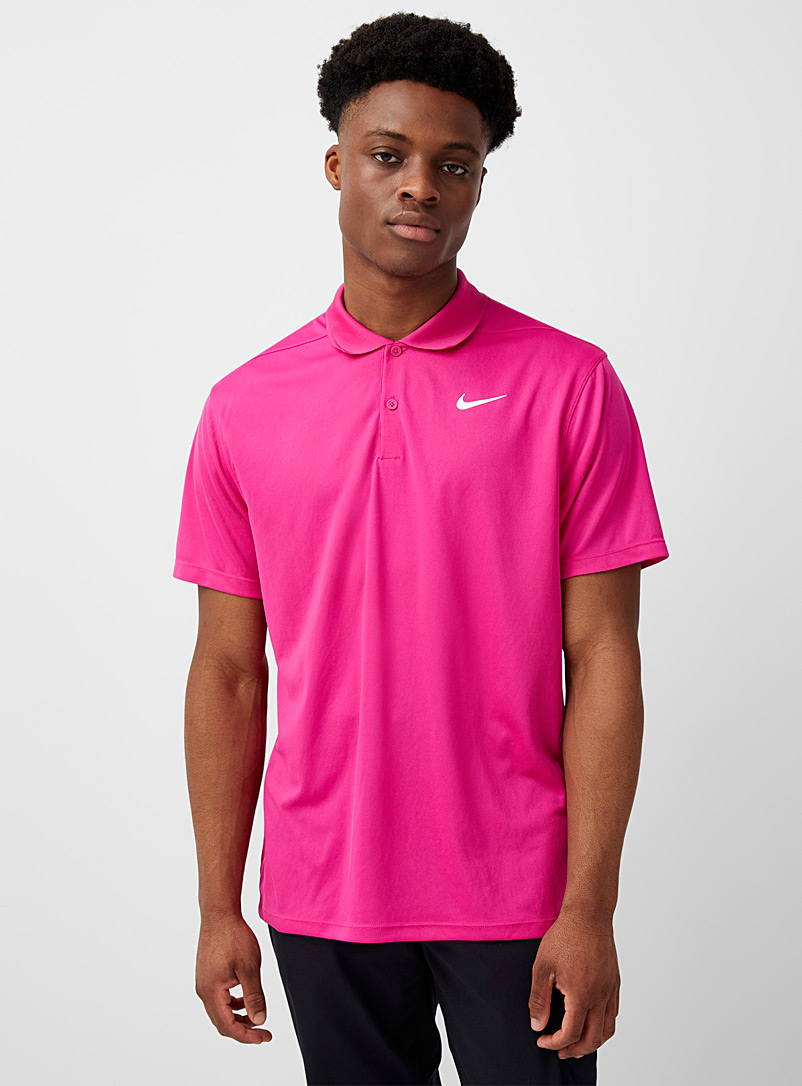 Nike Golf Pink Victory solid fine piqué jersey polo for men