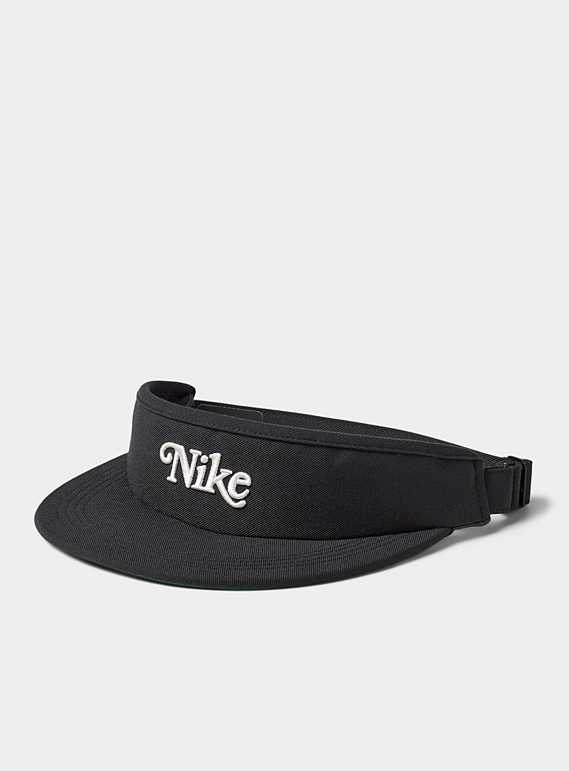 Nike Golf Black Retro cursive signature visor for men