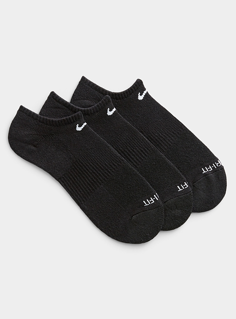 Nike Golf Black Signature logo terry ped sock Set of 3 for men