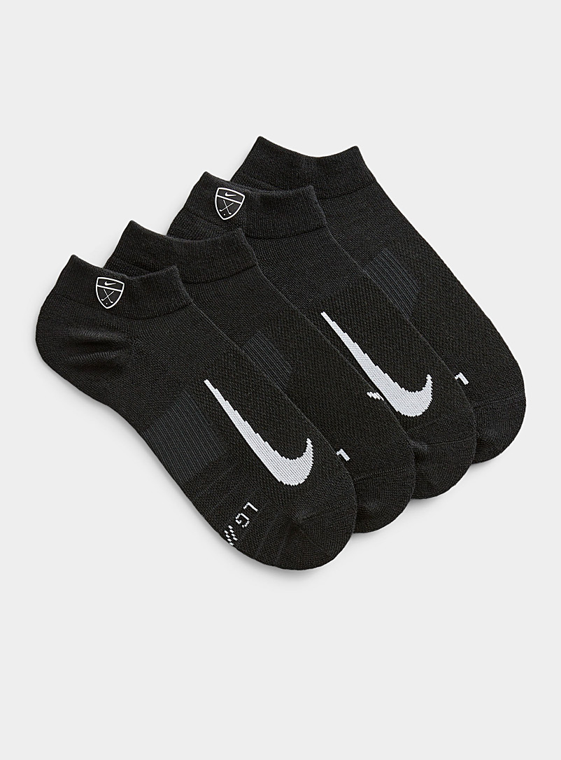 Nike Golf: Le bas cheville tricot piqué Multiplier Ensemble de 2 Noir pour homme